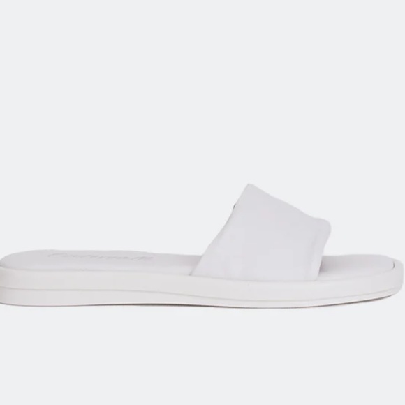 L'intervalle - Gerber White Leather Slides - Picture 2 of 3